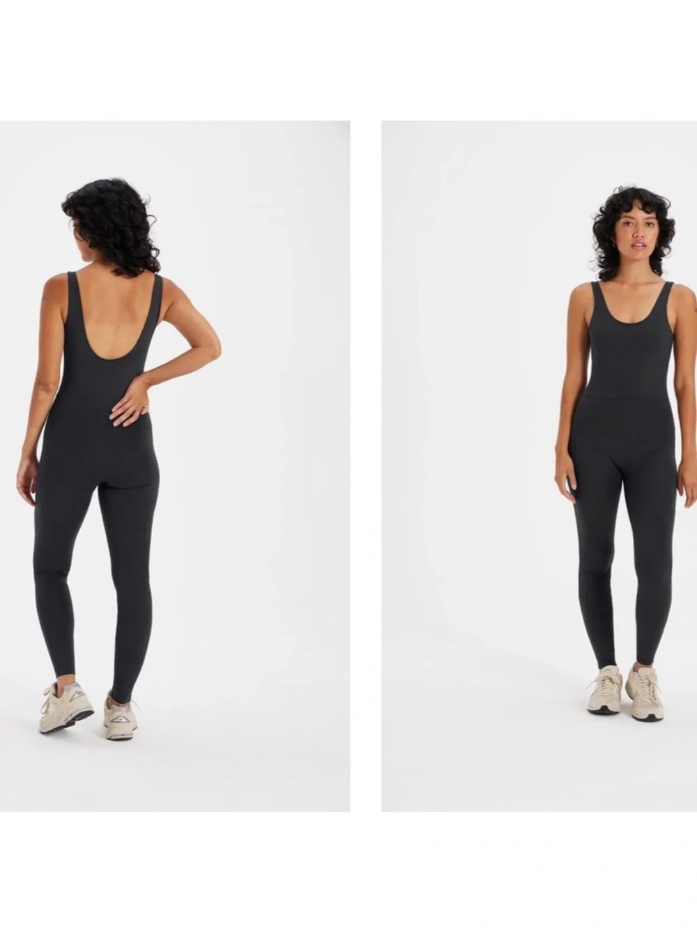 Girlfriend Collective Black Scoop Unitard One piece Jumpsuit Black XXL 2XL